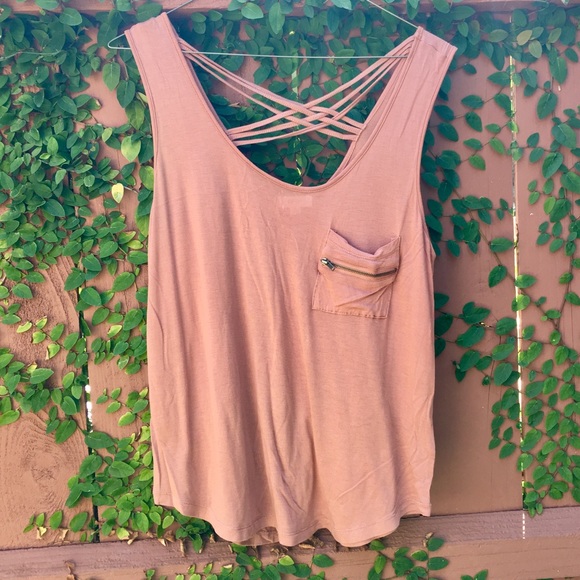 EDGE Tops - Dusty Rose Cross-Back Tank